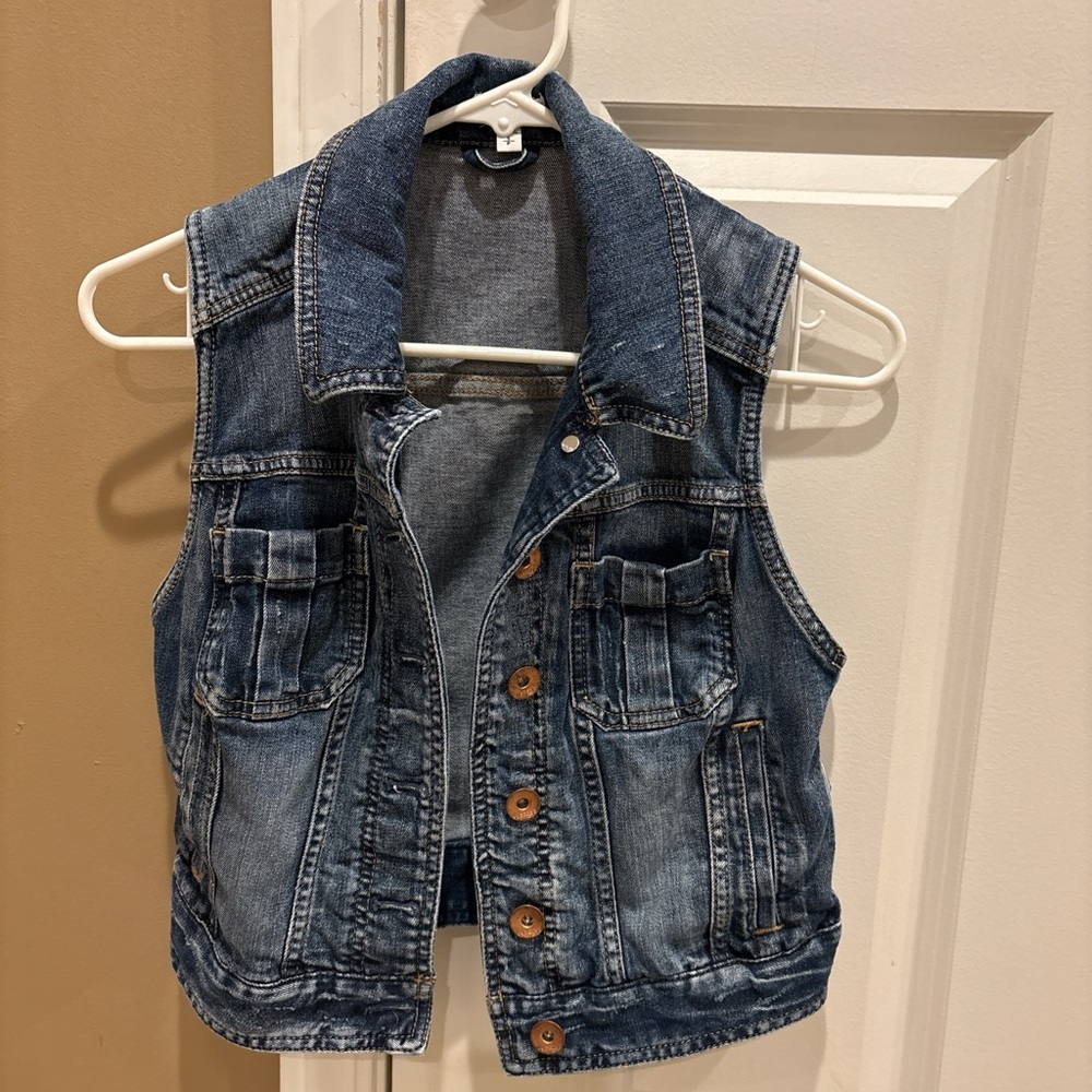 Express Blue Denim Vest